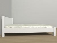 biale łóżko klasyczne z drewna Edgar