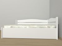 Łóżko z drewna Elwira Prawe białe