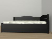 Łóżko z drewna Elwira Prawe heban