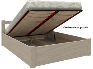 Łóżko z pojemnikiem do sypialni ALBINA