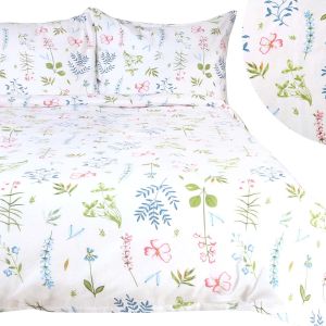 Pościel FLANELOVE 31509/1 Darymex – widok kompletu i detal tkaniny