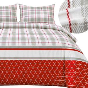 Pościel FLANELOVE 31520/2 Darymex – widok kompletu i detal tkaniny