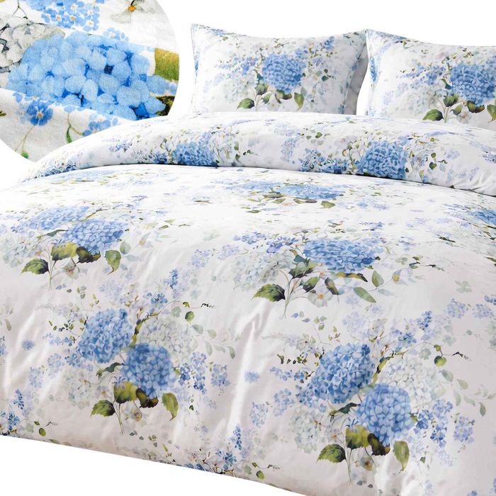 Pościel FLANELOVE 31522/1 Darymex – widok kompletu i detal tkaniny