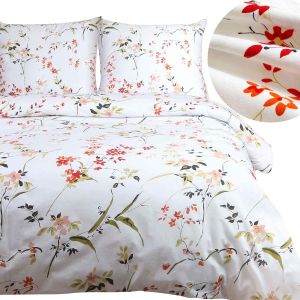 Pościel FLANELOVE 31523/1 Darymex – widok kompletu i detal tkaniny