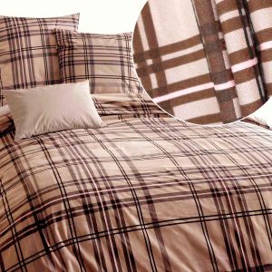 Pościel FLANELOVE 31524/1 Darymex – widok kompletu i detal tkaniny