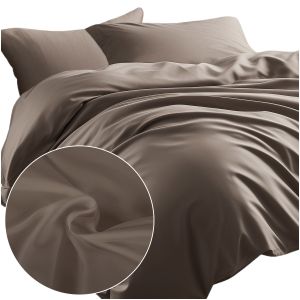 Pościel SATYNLOVE CLASSIC CIEMNY BEŻ 041 Darymex – detal tkaniny