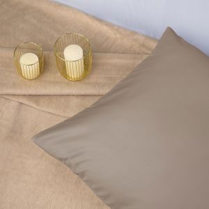 Pościel SATYNLOVE CLASSIC CIEMNY BEŻ 041 Darymex – detal tkaniny