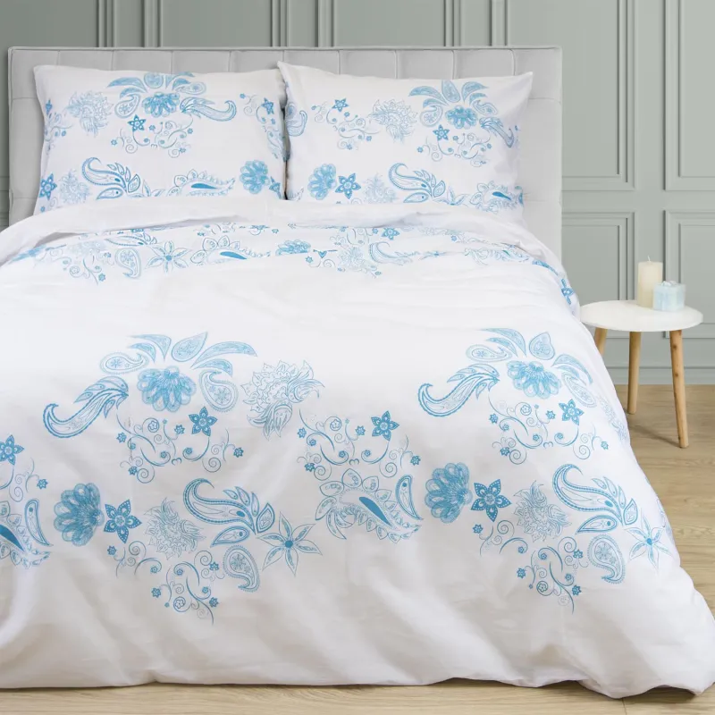 Pościel COTTONLOVE 71464/1 Darymex – aranżacja przy zielonej ścianie