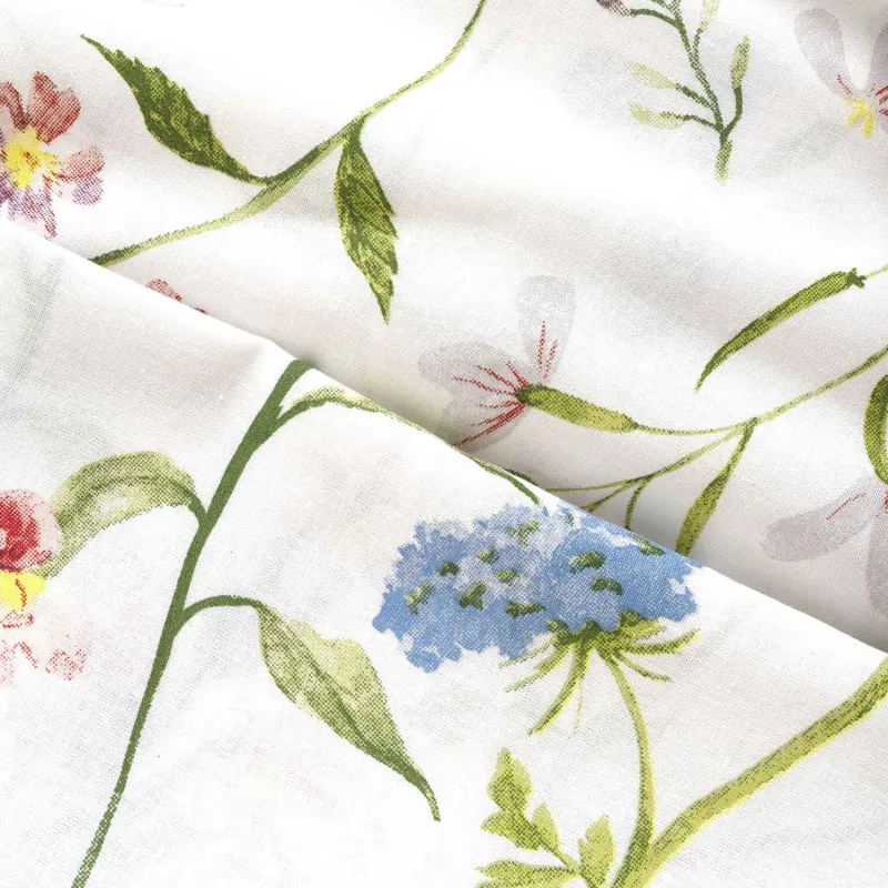 Pościel COTTONLOVE 71507/1 Darymex – fałdy z niebieskimi kwiatami