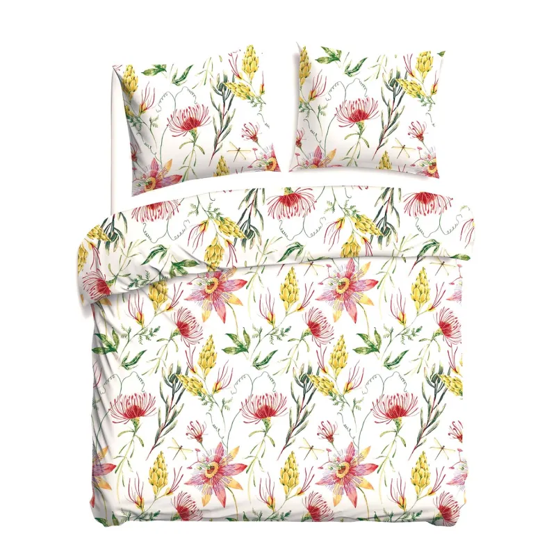 Pościel COTTONLOVE 71508/1 Darymex – poszwa i dwie poszewki w kwiaty