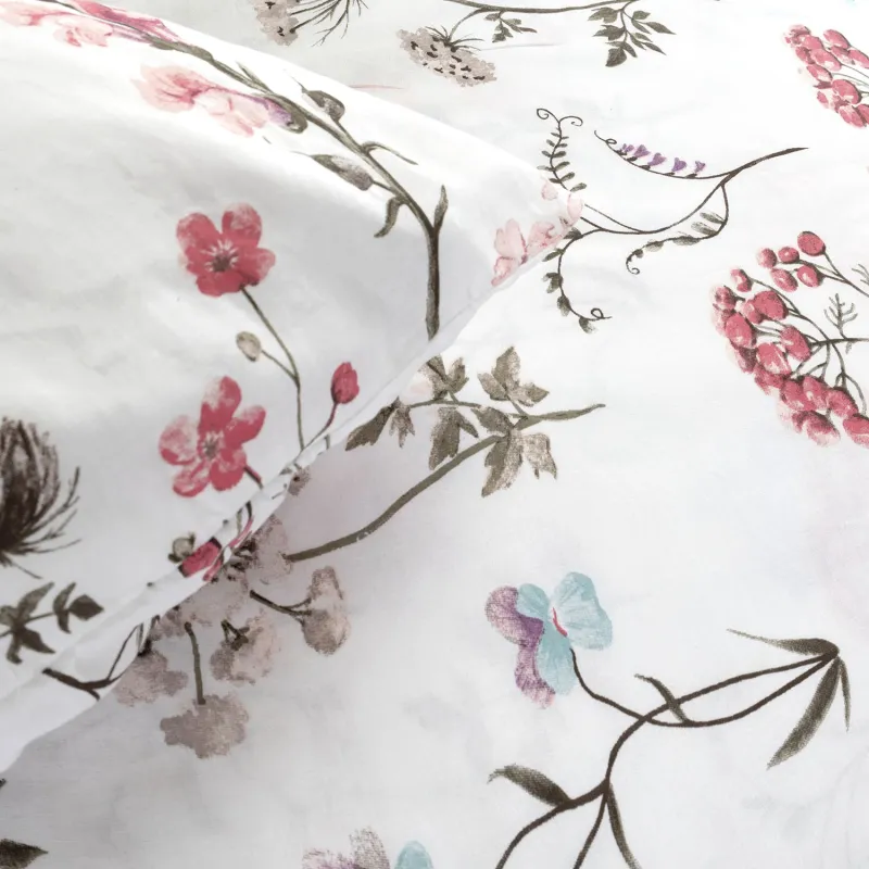 Pościel COTTONLOVE 71510/1 Darymex – narożnik poszewki w kwiaty