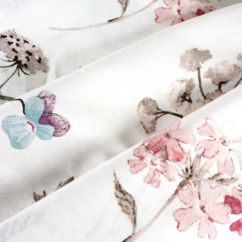 Pościel COTTONLOVE 71510/1 Darymex – fałdy tkaniny z pastelowymi kwiatami