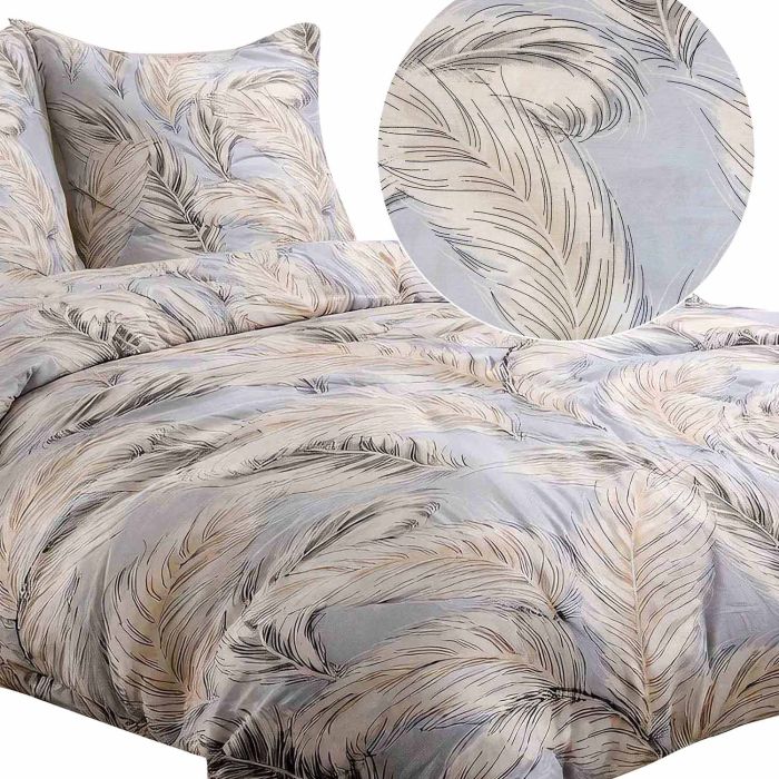 Pościel COTTONLOVE 71511/1 Darymex – widok pościeli i detal wzoru piór