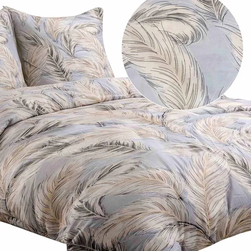 Pościel COTTONLOVE 71511/1 Darymex – widok pościeli i detal wzoru piór