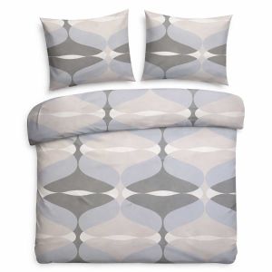 Pościel COTTONLOVE 71514/2 Darymex – poszwa i dwie poszewki z falistym wzorem
