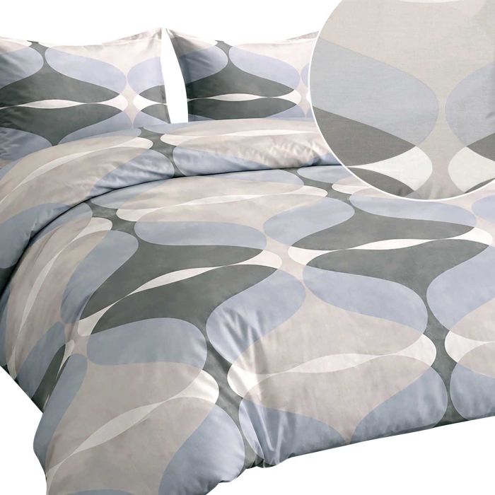 Pościel COTTONLOVE 71514/2 Darymex – widok pościeli i detal falistego wzoru