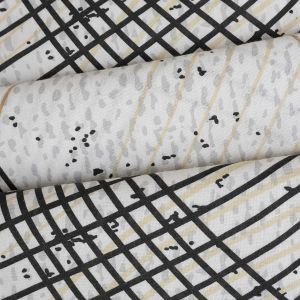 Pościel COTTONLOVE 71516/1 Darymex – fałdy z czarną siatką linii