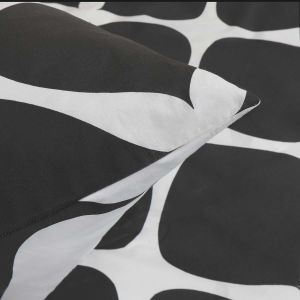 Pościel COTTONLOVE EXCLUSIVE NOIR Darymex – narożnik poszewki w czarno-biały wzór