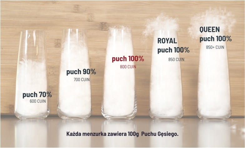 Kołdra puchowa NATURAL OUTLAST 200x220 termoaktywna z Outlast - wypełnienia