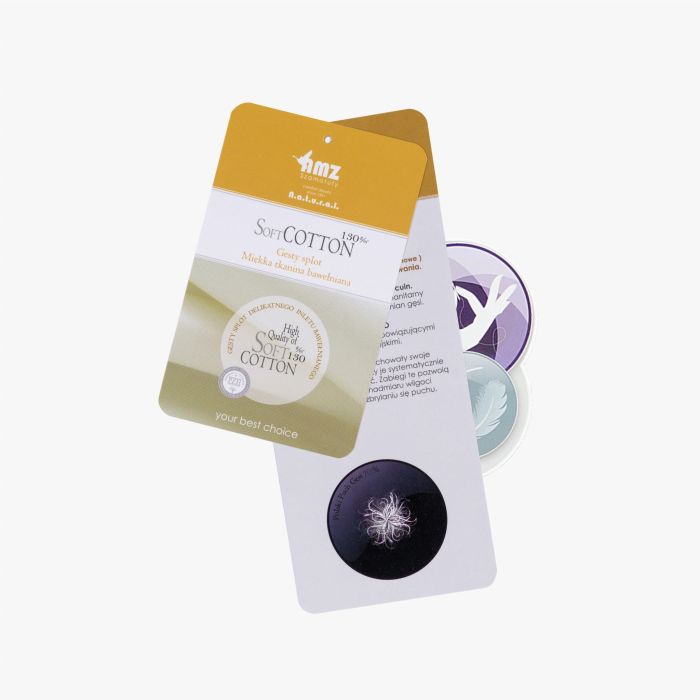 Etykieta Soft Cotton 130 g na poduszce BASIC+ AMZ
