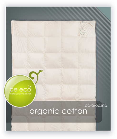 ORGANIC COTTON kołdra całoroczna 200x200 AMZ w naturalnym kremowym kolorze