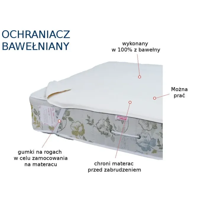 Ochraniacz bawełniany na materac