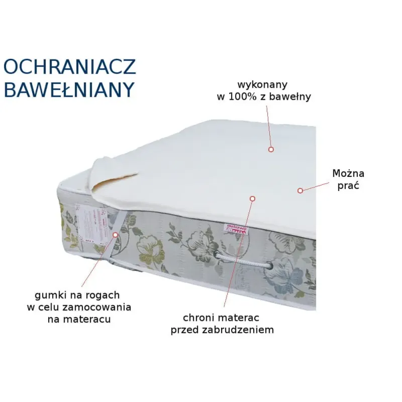 Ochraniacz bawełniany na materac
