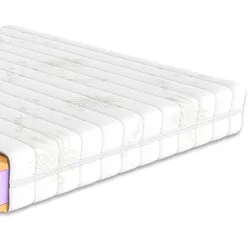 Materac Oliwin Gral by Senactive – zbliżenie białego pikowanego pokrowca od strony narożnika
