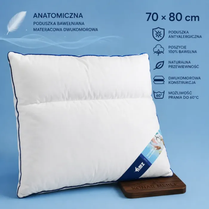 Materacowa poduszka firmy AMZ 70x80 z regulacją wysokości