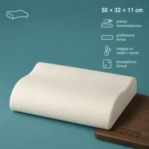 Poduszka firmy Merita Fast termoelastyczna 50x32x11 cm do spania
