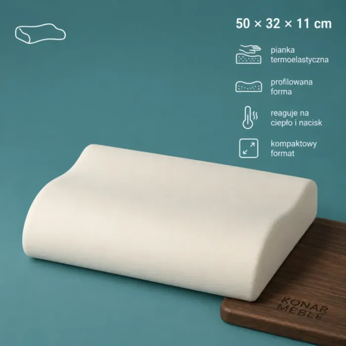 Poduszka firmy Merita Fast termoelastyczna 50x32x11 cm do spania