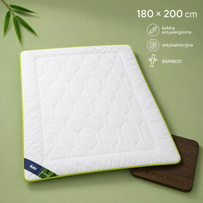 Biała kołdra firmy AMZ BAMBOO 180x200