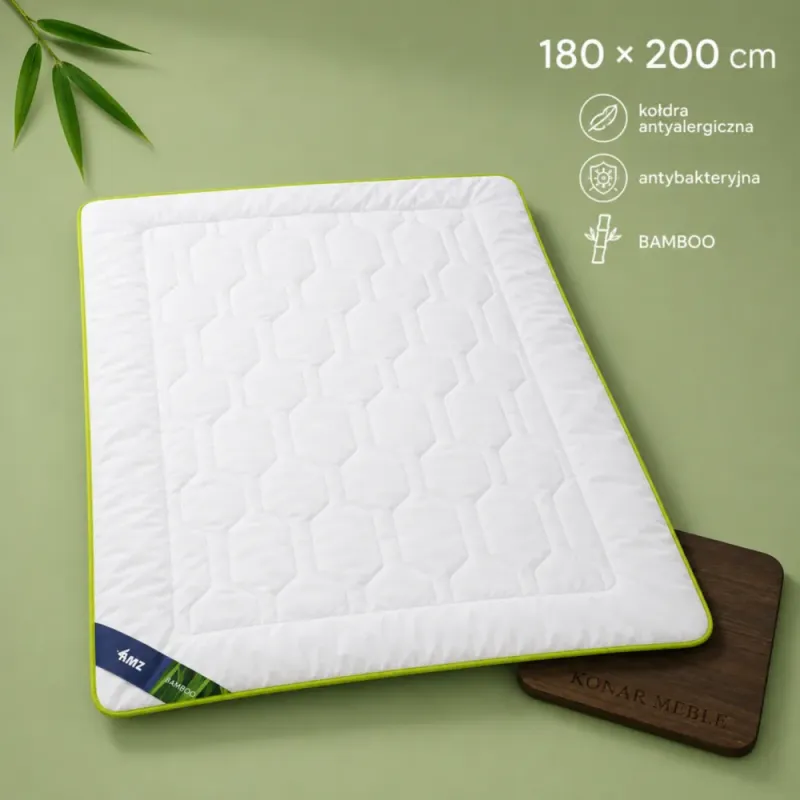 Biała kołdra firmy AMZ BAMBOO 180x200