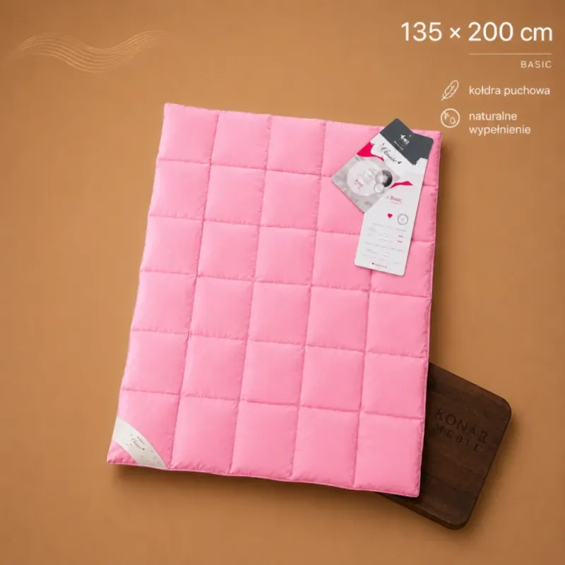 Kołdra BASIC 135x200 AMZ z naturalnym puchem i piórami