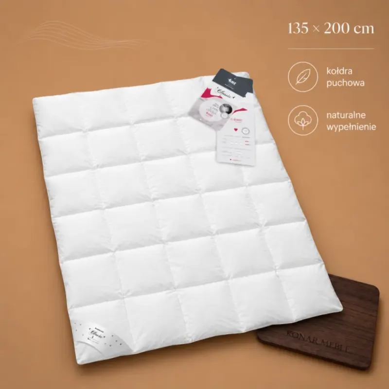 BASIC kołdra puchowa 135x200 całoroczna AMZ Szamotuły