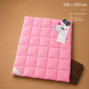 Kołdra Basic AMZ – różowa kołdra na grafice 155x200