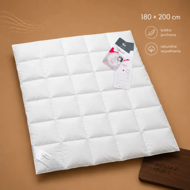 BASIC kołdra puchowa 180x200 całoroczna AMZ Szamotuły