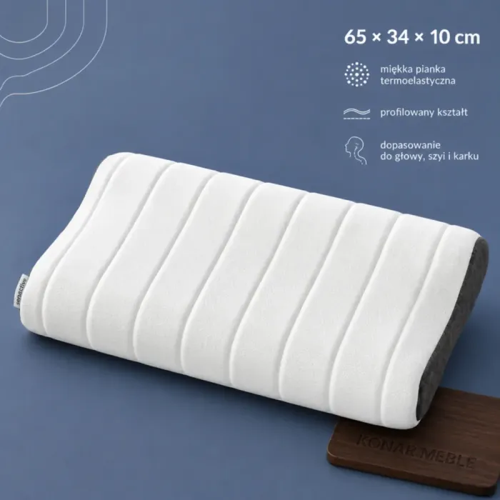 Poduszka SUPERIOR SOFT Senactive 65x34x10 cm z pianki termoelastycznej