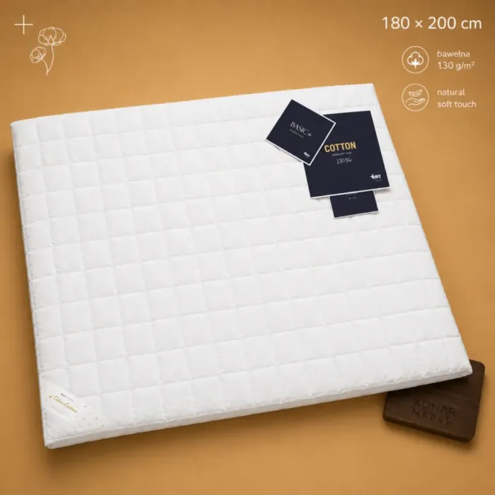 Całoroczna kołdra puchowa BASIC+ 180x200 do łóżka dwuosobowego