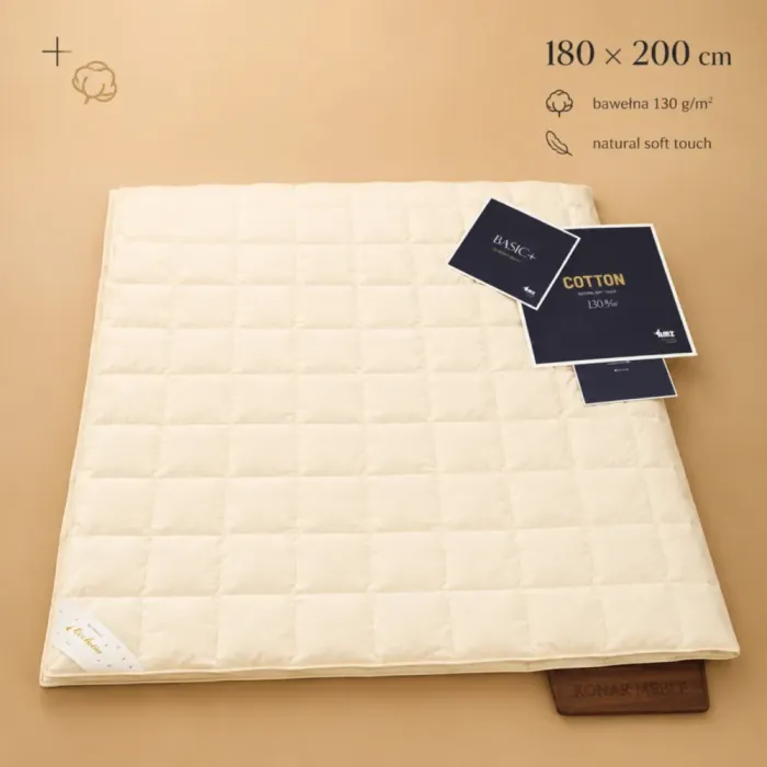 Kołdra BASIC+ 180x200 z naturalnym wypełnieniem puchowym