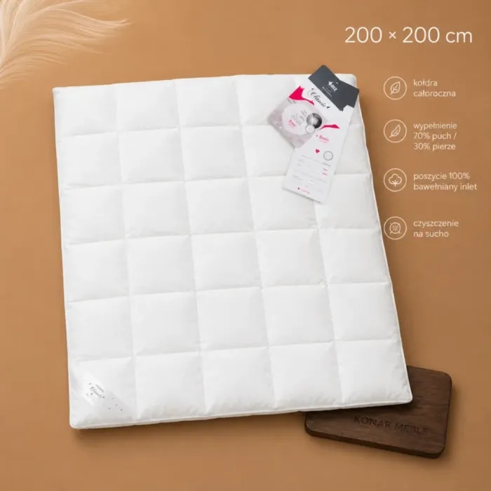 Kołdra Basic AMZ – biała kołdra na grafice 200x200