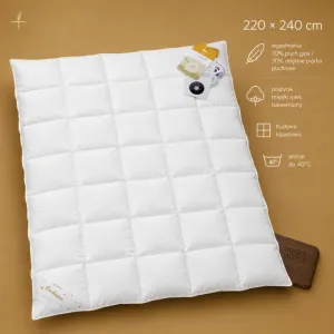 BASIC+ 220x240 kołdra z 70% naturalnego puchu gęsiego