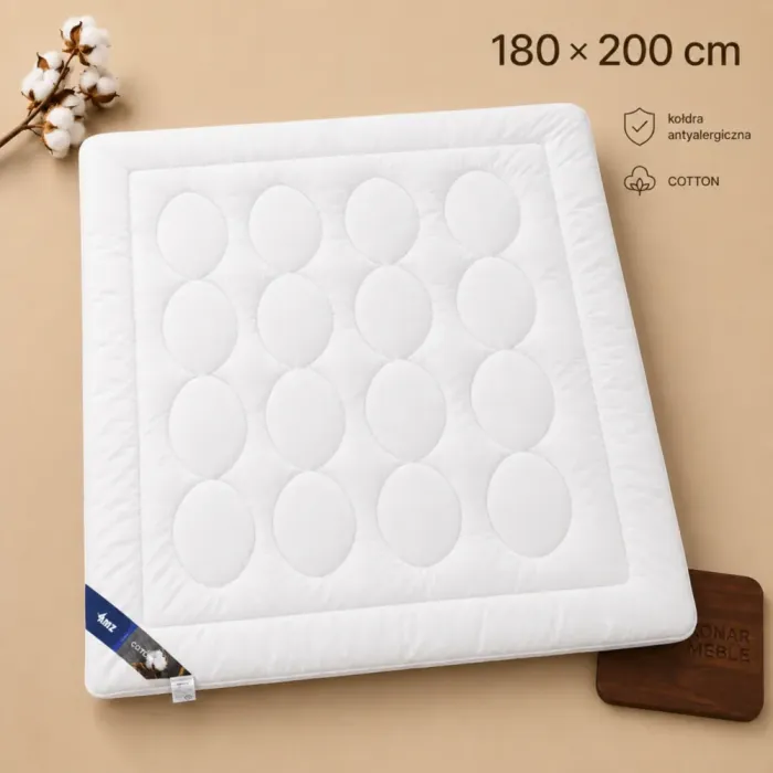 COTTON kołdra 4 PORY ROKU 180x200 AMZ z bawełnianym poszyciem