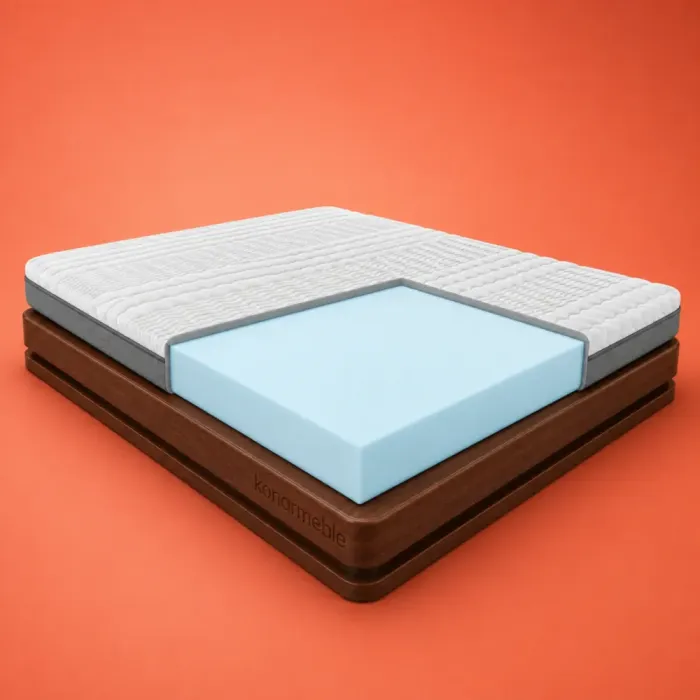 Materac Janpol Hermes Blue - Smart S biało-szary