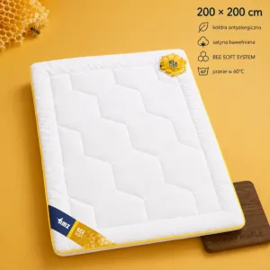 Kołdra SATYNA BAWEŁNIANA 200x200 AMZ BEE SOFT