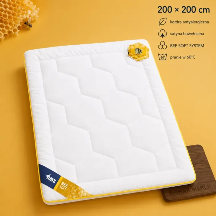 Kołdra SATYNA BAWEŁNIANA 200x200 AMZ BEE SOFT
