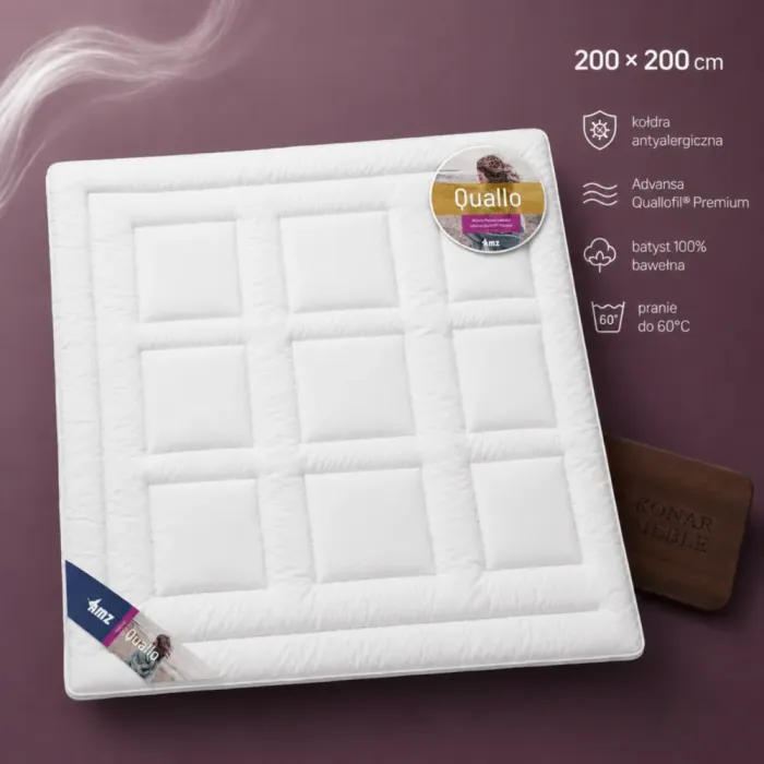 Kołdra QUALLO 200x200 AMZ z wypełnieniem Quallofil Premium