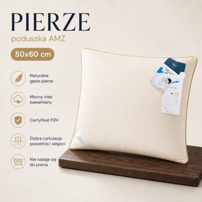 Poduszka PIERZE 50x60 AMZ to prosta
