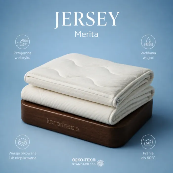 Pokrowiec Jersey Merita to praktyczny pokrowiec na materac
