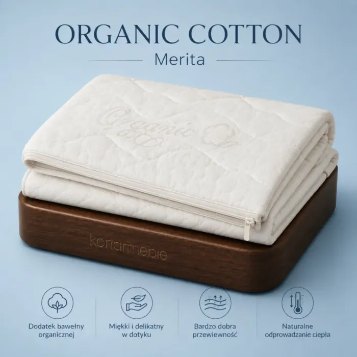Pokrowiec Merita Organic Cotton to miękkie i przewiewne poszycie